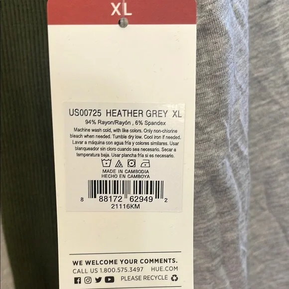 HUE Gray Short Sleeve Tee for Everyday Comfort - Picture 4 of 4